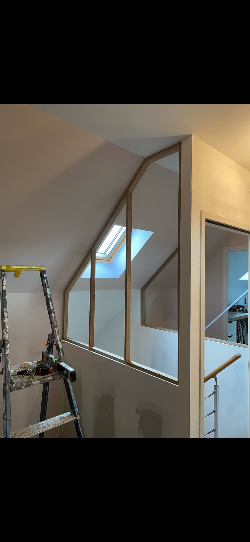 Verrière sur-mesure bois sous pente — Benjamin Barbereau Vendôme